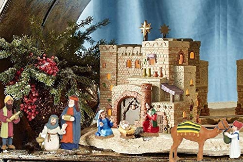 Amazon.com: Dept 56 Little Town Bethlehem Inn Holy Family Star